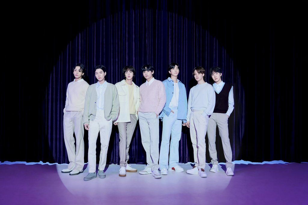 La foto, proporcionada por BigHit Music, muestra al grupo masculino de K-pop BTS. (Prohibida su reventa y archivo)
